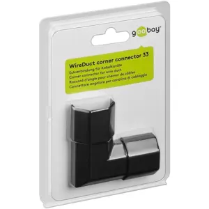 União em ângulo 90º horizontal para calha passa-cabos 33mm - preto