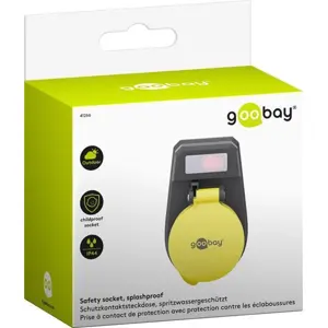 Tomada de protecção de corrente Schuko 3680W p/ exterior IP44