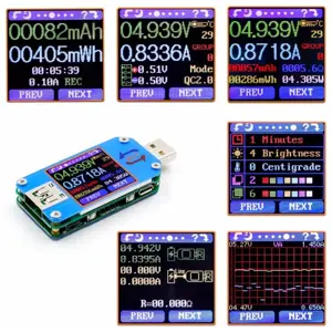 Medidor de Tensão/Corrente/Temperatura USB 3.0 c/ Bluetooth