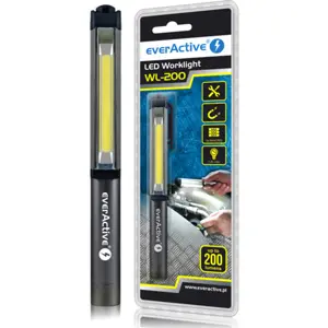 Gambiarra LED COB 3W 200lm compacta rotativa 180º de alumínio c/ íman