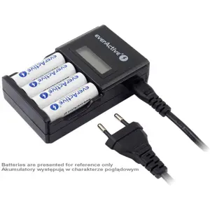 Carregador para 1-4 baterias AAA / AA Ni-MH c/ LCD