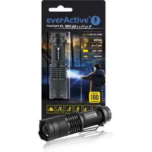 Lanterna compacta LED CREE XP-E2 3W 200lm c/ zoom - 1xAA
