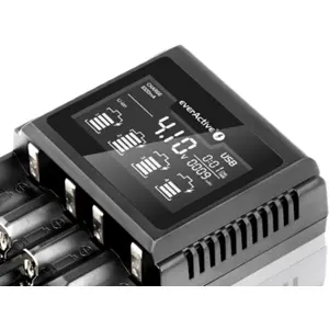 Cargador profesional de multi-baterías NiMH/Li-ion/Li-FePO4 con LCD y USB