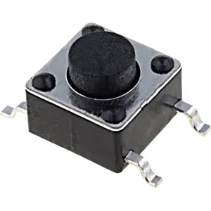 Botão miniatura 6.6x6.6(5.0)mm SPST-NO 12VDC 50mA SMT 1.6N