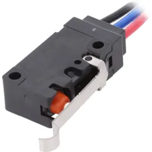 Microswitch com patilha SPDT ON-(ON) 250VAC 5A c/ fios
