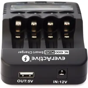Carregador profissional para 1-4 baterias AA e AAA com LCD