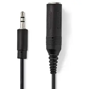 Cabo adaptador Stereo Jack 3.5mm macho - Jack 6.35mm fêmea - 0.2m
