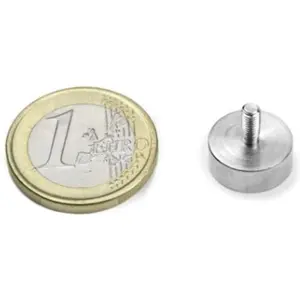 Imán Neodymium (NdFeB) redondo con rosca M3 - N42 Ø13mm