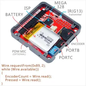 Módulo de codificación MEGA328P con batería 500mAh