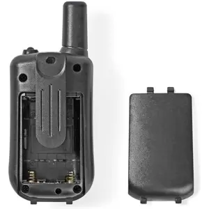 Kit de 2 Walkie-talkies 8 canais 5km VOX c/ lanterna - Preto