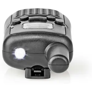Kit de 2 Walkie-talkies 8 canais 5km VOX c/ lanterna - Preto