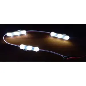 Série de 10 módulos de 3 LEDs 12V 1.5W 6500K 120lm IP68