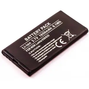 Bateria para telemóvel compatível com Nokia Lumia 630, 635 3.7V 1650mAh 6.1Wh Li-Ion