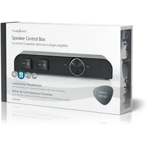 Controlador de altifalantes de 2 pares (2x L+R) c/ controlador de volume - [ligações banana]