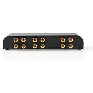 Controlador de altifalantes de 2 pares (2x L+R) c/ controlador de volume - [ligações banana]