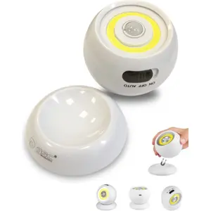 Luz LED COB 2W 120Lm com sensor de movimento crepuscular (3xAAA)