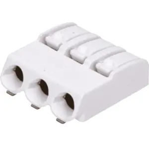 Ligador Rápido para PCB 3 conexões (0.2..0.75mm²) Unifilares - SMD p/ soldar