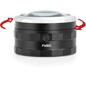 Lupa de mesa ajustable (5x..7x) con LED recargable - Fysic -FLA-18
