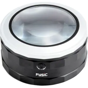 Lupa de mesa ajustable (5x..7x) con LED recargable - Fysic -FLA-18