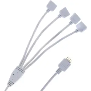 Distribuidor Y para fitas LED RGB 1-em-4
