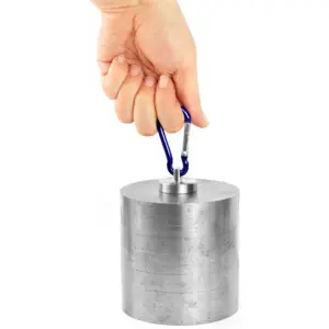 Íman Neodymium (NdFeB) redondo Ø32mm com mosquetão azul 60mm - N42
