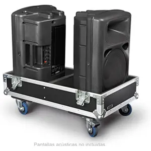 Caixa de transporte para 2 ecrãs acústicas de 12"