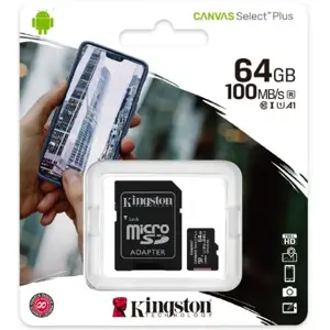 Cartão de memória MicroSDXC 64GB Classe 10 UHS-I + adaptador SD Canvas Select