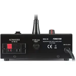 Microfone com amplificador.
