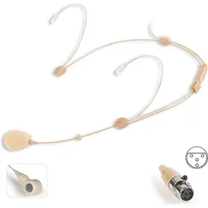 Microfone de cabeça para utilização mãos livres, com conetor mini XLR 4 pinos