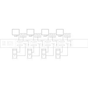 Matriz/distribuidor VGA 4 x 4