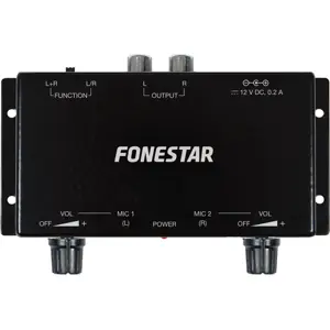 Preamplificador de micrófonos a auxiliar.