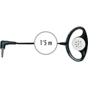 Mini auscultadore mono com suporte.