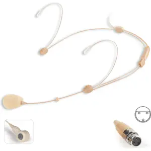 Microfone de cabeça para utilização mãos livres, com conetor mini XLR