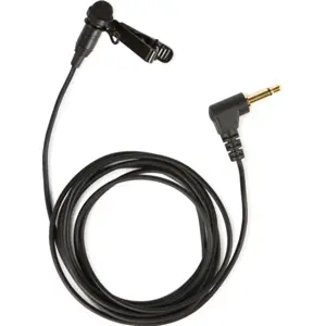 Microfone profissional de lapela com clipe de fixação, com conetor jack 3'5 mm mono 90º