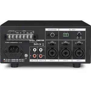 Amplificador de megafonía USB/SD/MP3/FM