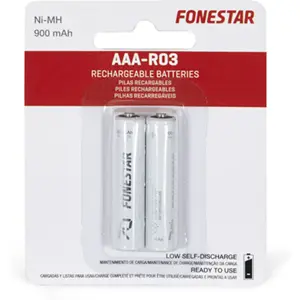 Pilhas recarregáveis Ni-MH AAA-R03