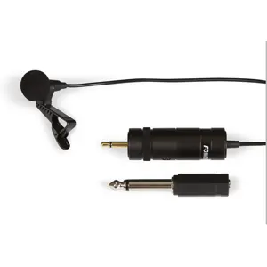 Microfone de lapela com adaptador