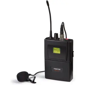 Microfone sem fios portátil UHF