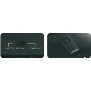Base de mesa para microfone dinâmico ou de condensador com alimentação phantom ou 3 V CC.