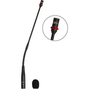 Microfone condensador com tubo flexível