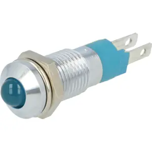 Indicador LED metálico convexo 24..28VDC Ø8.2mm azul - SMQD 08414