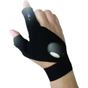 Luva direita de trabalho em neoprene com LED's
