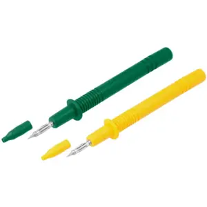 Pontas de prova de ligação banana 4mm (verde+amarelo) 16A CAT.III/1000V