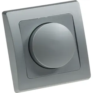 Regulador de Fluxo luminoso (dimmer) de embutir 230VAC (Incand./LED) - cinzento
