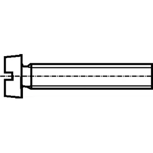 Parafuso de inox M1x6mm fenda