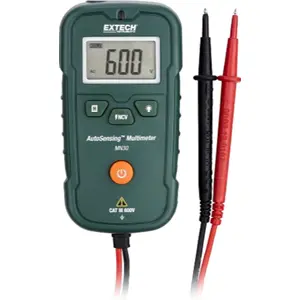 Multímetro digital (600Vac/dc 10MΩ T-RMS NCV) - EXTECH MN30