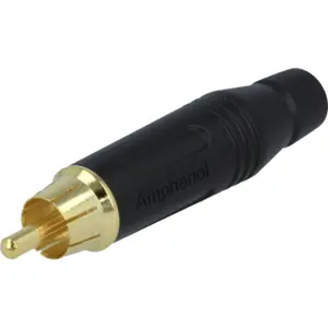 Ficha RCA macho dourada preta