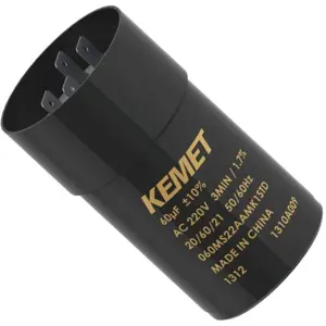 Condensador para motor 200uF 220V Ø38x116mm - c/ terminais