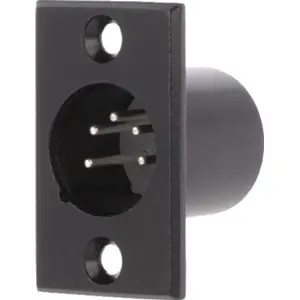 Ficha Cannon (XLR) 5 pinos macho para painel