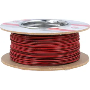 Bobine de fio de cobre multifilar 1x0.75mm² - vermelho/preto - 100m